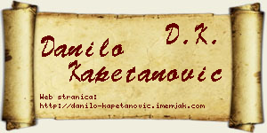 Danilo Kapetanović vizit kartica